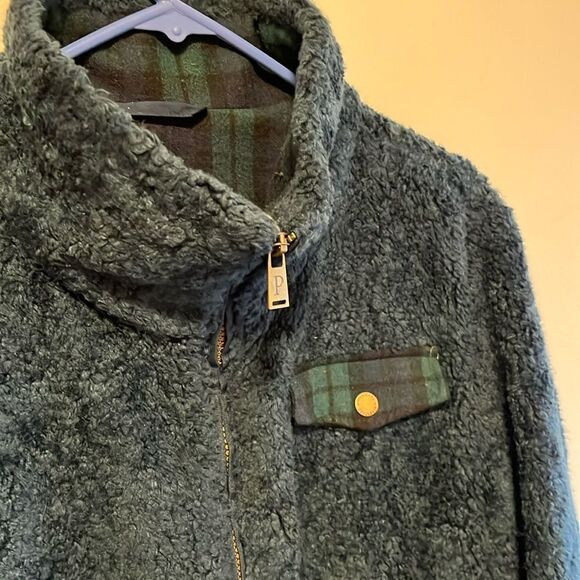 EXCELLENT CONDITION PRETTY PENDLETON LINED FURRY FLEECE COAT WOMEN’S LARGE - Picture 9 of 13